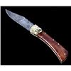 Image 1 : Geramn Lever Lock Damascus Switchblade Knife