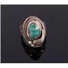 Image 1 : Navajo Old Pawn Cerrillos Turquoise & Silver Ring