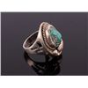Image 2 : Navajo Old Pawn Cerrillos Turquoise & Silver Ring