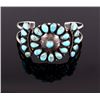 Image 11 : Navajo Old Pawn Silver Turquoise Bracelet c. 1920