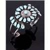 Image 1 : Navajo Old Pawn Silver Turquoise Bracelet c. 1920