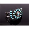 Image 2 : Navajo Old Pawn Silver Turquoise Bracelet c. 1920