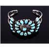 Image 3 : Navajo Old Pawn Silver Turquoise Bracelet c. 1920