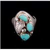 Image 1 : Navajo Sleeping Beauty Turquoise & Silver Ring