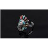 Image 3 : Signed Navajo Sterling Silver Multi Stone Ring