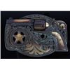 Image 1 : Brass Western Revolver Belt Buckle