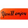Image 2 : Mid 20th c. Porcelain Orange Crush Sign