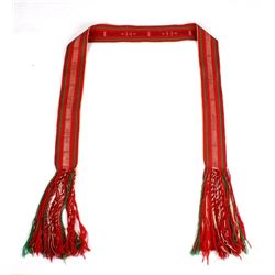 Assiniboine Woven Sash c. 1900