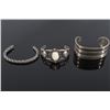 Image 2 : Set of Navajo Sterling Silver Bracelets