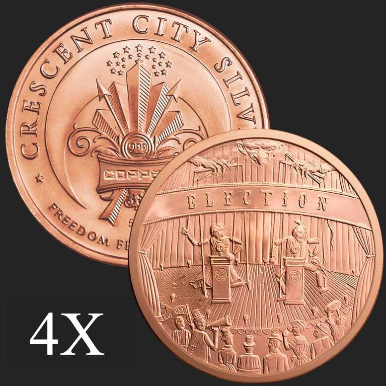 5 oz Election .999 Fine Copper Bullion Round
