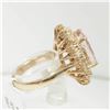 Image 5 : 6.23 ctw Morganite and Diamond Ring - 14KT Rose Gold