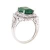 Image 4 : 5.04 ctw Emerald and Diamond Ring - 14KT White Gold