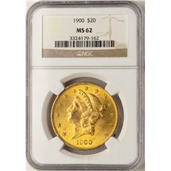 1900 $20 Liberty Head Double Eagle Gold Coin NGC MS62