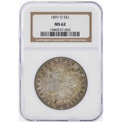 1897-O $1 Morgan Silver Dollar Coin NGC MS62