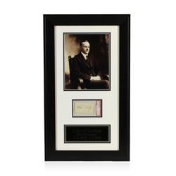 Calvin Coolidge Signed Cut Display PSA Certified