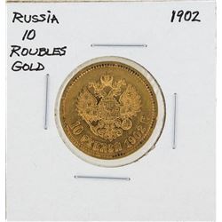 1902 Russia 10 Rubles Gold Coin