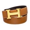 Image 1 : Hermes Tan Leather Reversible Constance H Belt 60