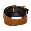 Image 4 : Hermes Tan Leather Reversible Constance H Belt 60