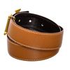 Image 5 : Hermes Tan Leather Reversible Constance H Belt 60