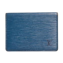 Louis Vuitton Blue Epi Leather ID Card Holder Wallet