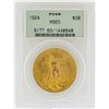 Image 1 : 1924  $20 St. Gaudens Double Eagle Gold Coin PCGS MS63