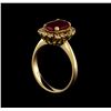 Image 4 : 2.49 ctw Ruby and Diamond Ring - 14KT Yellow Gold