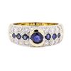 Image 2 : 1.50 ctw Diamond and Sapphire Ring - 14KT Yellow Gold