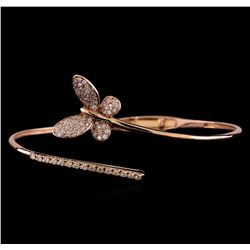 1.07 ctw Diamond Bracelet - 14KT Rose Gold