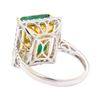 Image 3 : 10.80 ctw Emerald and Diamond Ring - 14KT White and Yellow Gold