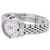 Image 5 : Rolex Ladies Stainless Steel Pink MOP Diamond & Ruby Datejust Wristwatch