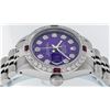 Image 6 : Rolex Ladies Stainless Steel Purple Diamond & Ruby 26MM Datejust Wristwatch