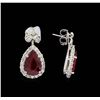 Image 5 : GIA Cert 44.80 ctw Ruby and Diamond Suite - 18KT White Gold