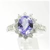 Image 4 : 2.12 ctw Tanzanite and Diamond Ring - 14KT White Gold