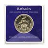 Image 2 : 1975 $100 Barbados Gold Proof Coin