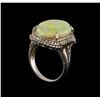 Image 4 : 6.02 ctw Opal and Diamond Ring - Platinum