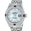 Image 1 : Rolex Ladies Stainless Steel MOP Diamond & Ruby 26MM Datejust Wristwatch