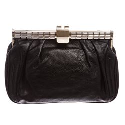 MCM Black Swarovski Leather Small Clutch