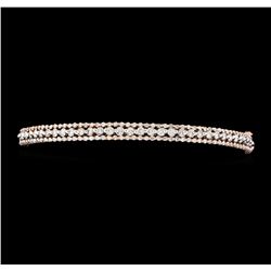 1.68 ctw Diamond Bangle Bracelet - 14KT Rose Gold