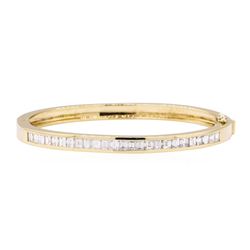 2.30 ctw Diamond Bangle Bracelet - 14KT Yellow Gold