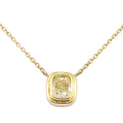 0.57 ctw Diamond Necklace - 14KT Yellow Gold