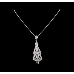 14KT White Gold 2.48 ctw Diamond Pendant With Chain