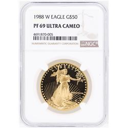 1988-W $50 American Gold Eagle Gold Coin NGC PF69