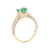 Image 4 : 1.70 ctw Emerald and Diamond Ring - 14KT Yellow Gold