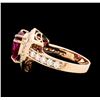 Image 3 : 3.61 ctw Tourmaline and Diamond Ring - 14KT Rose Gold