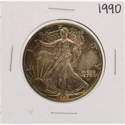 1990 $1 American Silver Eagle Coin Nice Toning