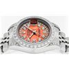 Image 7 : Rolex Ladies Stainless Steel Quickset Orange String Diamond Lugs Datejust Wristw