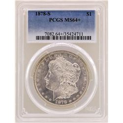 1878-S $1 Morgan Silver Dollar Coin PCGS MS64+