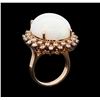 Image 4 : 16.08 ctw Opal and Diamond Ring - 14KT Rose Gold