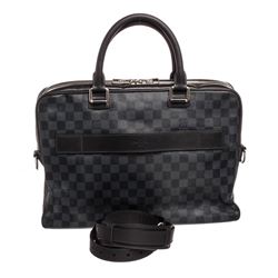 Louis Vuitton Damier Cobalt Canvas Leather Porte Document Business Bag