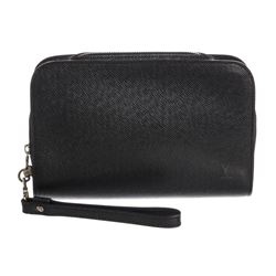 Louis Vuitton Black Taiga Leather Baikal Wristlet Clutch Bag